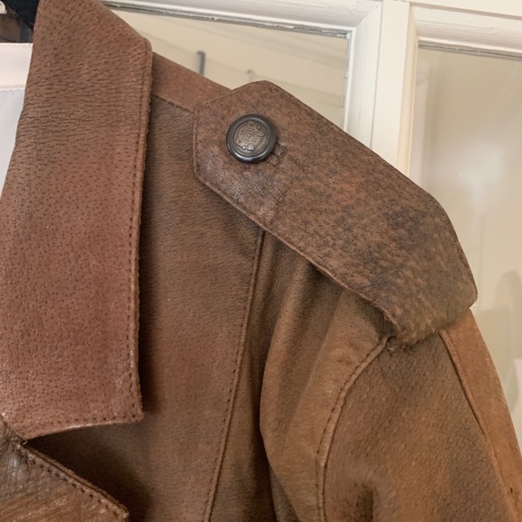 Vintage leather jacket eighties style - Picture 2 of 2